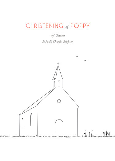 Christening Order of Service Booklets Cover The Promise White - Page 1