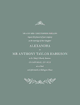 Natural chic green wedding invitations Natural chic green wedding invitations