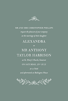 Natural chic (small) green wedding invitations Natural chic (small) green wedding invitations