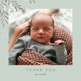 Baby Thank You Cards Jubilation Green