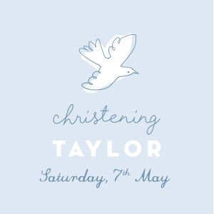 Christening Gift Tags Rejoice Blue