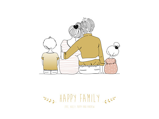 Posters Lovely Family 2 Children Girl - Front Posters Lovely Family 2 Children Girl - Front
