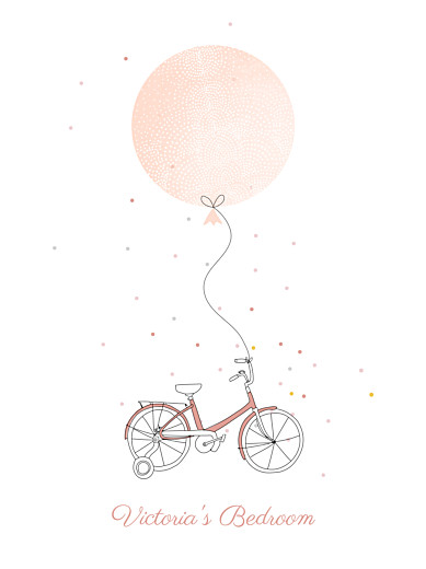 Posters Little Bicycle Pink - Front