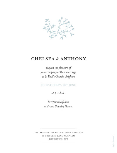 Wedding Invitations Reflections green Wedding Invitations Reflections green