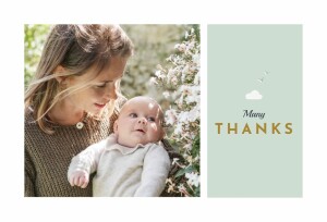 Baby Thank You Cards Charming Chapel Green