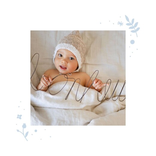 Baby Thank You Cards Floral cross blue Baby Thank You Cards Floral cross blue