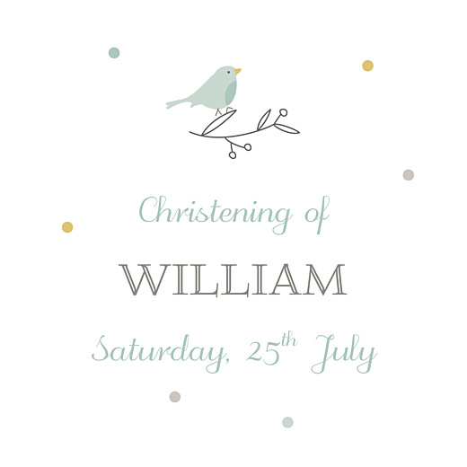 Christening Gift Tags Birds of a feather green - Page 1