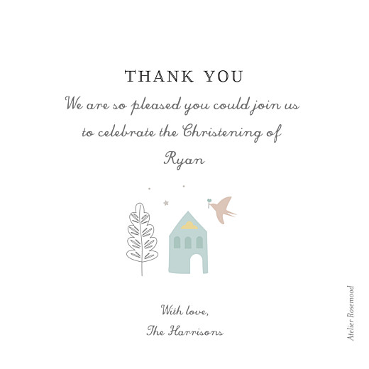 Baby Thank You Cards Village chapel blue - Page 2 Baby Thank You Cards Village chapel blue - Page 2