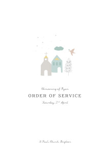 Christening Order of Service Booklets Village Chapel Blue