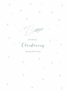 Christening Order of Service Booklets Delicate Dove Blue