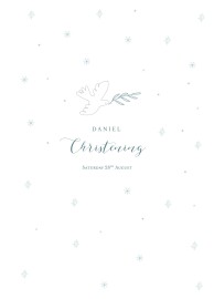 Christening Order of Service Booklets Cover Delicate Dove Blue