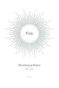 Christening Menus Lumière white Christening Menus Lumière white