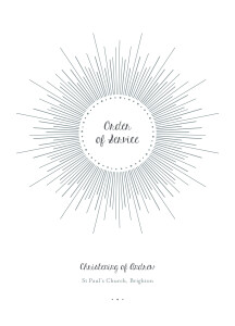 Christening Order of Service Booklets Lumière White