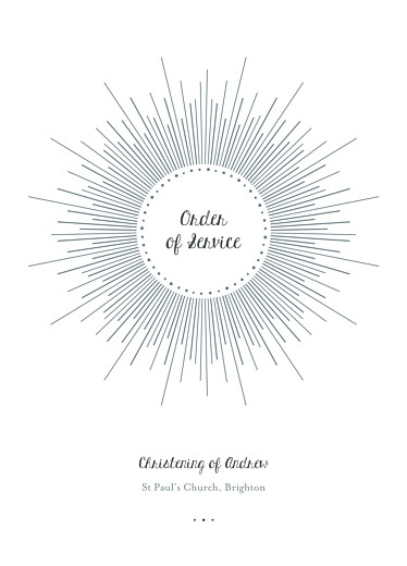 Christening Order of Service Booklets Lumière white Christening Order of Service Booklets Lumière white