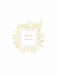 Guest Information Cards Botanical Border Yellow