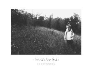 Small Posters The Best Dad Landscape White