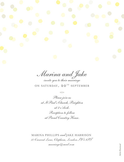Wedding Invitations Celebration (foil) white Wedding Invitations Celebration (foil) white