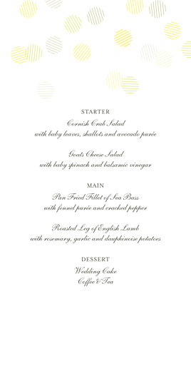 Wedding Menus Celebration (foil) white Wedding Menus Celebration (foil) white