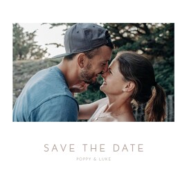 Save The Dates Elegant Photo White
