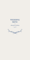 Wedding Menus Natural Chic (4 Pages) Blue
