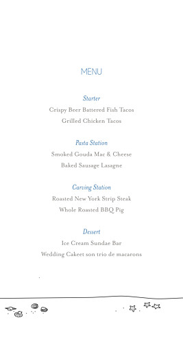 Wedding Menus Beach Promise (4 Pages) White - Page 3