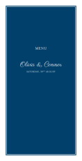 Wedding Menus Chic (4 Pages) Navy Blue