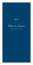 Wedding Menus Chic (4 Pages) Navy Blue