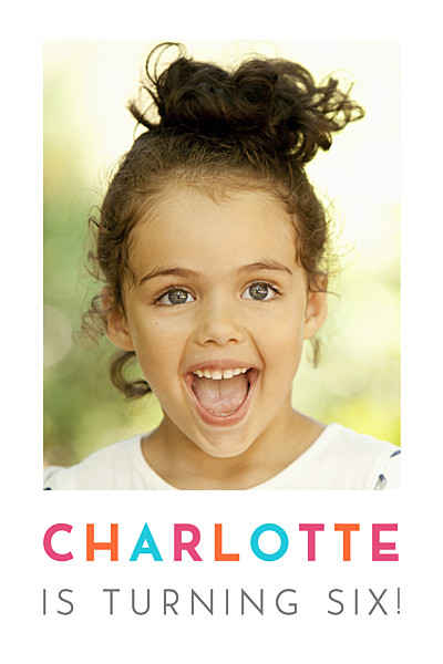 Kids Party Invitations Front and centre white finition Kids Party Invitations Front and centre white finition