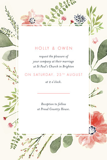 Wedding Invitations Spring blossom cream Wedding Invitations Spring blossom cream
