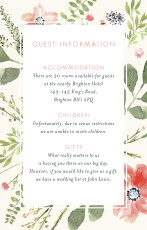Guest Information Cards Spring Blossom Cream