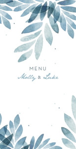 Wedding Menus Summer night (foil) blue Wedding Menus Summer night (foil) blue