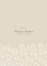 Wedding Order of Service Booklet Covers Fern Foray Beige