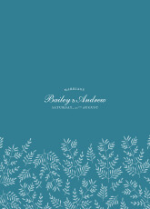 Wedding Order of Service Booklet Covers Fern Foray Blue