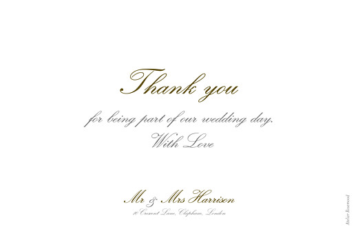 Wedding Thank You Cards The Big Picture Landscape White - Back