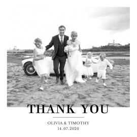 Wedding Thank You Cards Modern Chic 4 Pages White