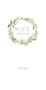 Wedding Menus Forest whisper (4 pages) green Wedding Menus Forest whisper (4 pages) green