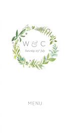 Wedding Menus Forest Whisper (4 Pages) Green
