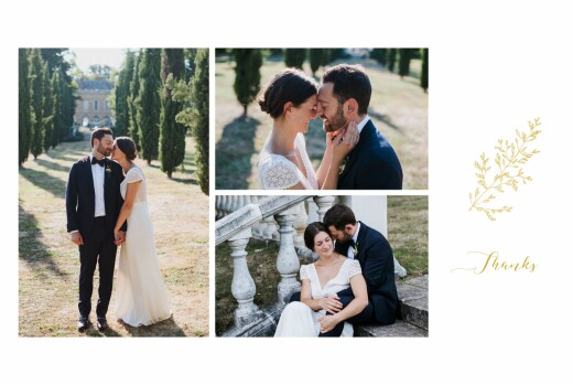 Wedding Thank You Cards Botanical border 4 pages yellow Wedding Thank You Cards Botanical border 4 pages yellow
