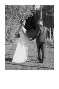 Wedding Thank You Cards Simple photo portrait 4p (foil) white Wedding Thank You Cards Simple photo portrait 4p (foil) white