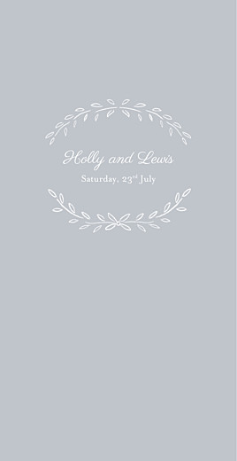 Wedding Menus Poem (4 Pages) Grey - Page 1