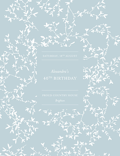 Birthday Invitations Reflections green finition Birthday Invitations Reflections green finition