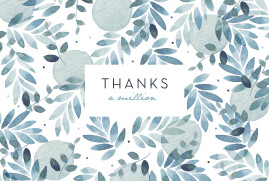 Wedding Thank You Cards Summer Night (4 Pages) Blue