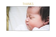 Baby Thank You Cards Rustic Promise Photo (Mini) White