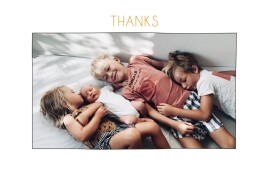 Baby Thank You Cards Rustic Promise Photo White