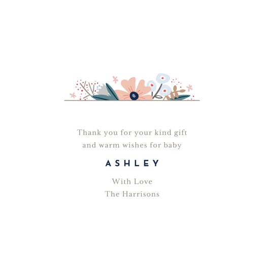 Baby Thank You Cards Floral Ribbon (4 Pages) Pink - Page 3 Baby Thank You Cards Floral Ribbon (4 Pages) Pink - Page 3
