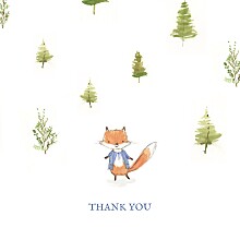 Baby Thank You Cards Watercolour Fox (4 pages) Blue