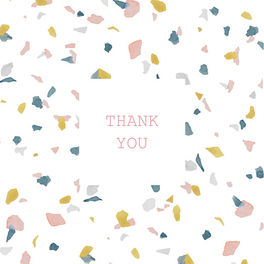 Baby Thank You Cards Granite (4 pages) pink & yellow Baby Thank You Cards Granite (4 pages) pink & yellow