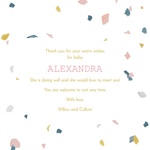 Baby Thank You Cards Granite (4 pages) pink & yellow - Page 3 Baby Thank You Cards Granite (4 pages) pink & yellow - Page 3