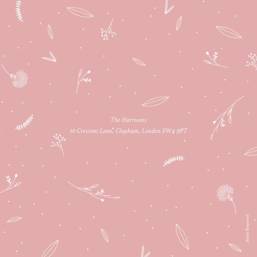 Baby Thank You Cards Elegant foliage (4 pages) pink - Page 4 Baby Thank You Cards Elegant foliage (4 pages) pink - Page 4