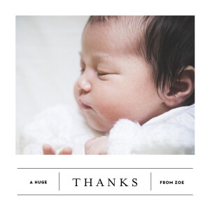 Baby Thank You Cards Breaking News White